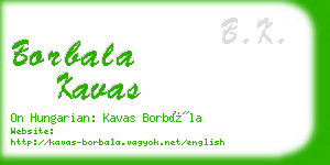 borbala kavas business card
